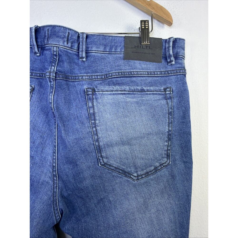 HILTL 36 X 34 Dude Denim Jeans Stretch 5-Pocket Mens straight 41480 western - Picture 6 of 14
